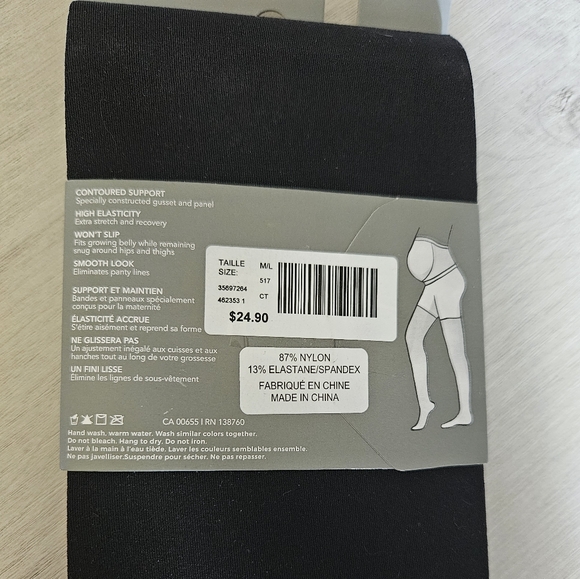 Thyme maternity black tights - Picture 2 of 4